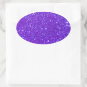Paarse Sparkle Glitter Custom Ontwerp Uw Eigen Ovale Sticker (Tas)