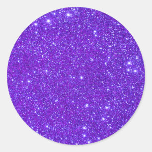 Paarse Sparkle Glitter Custom Ontwerp Uw Eigen Ronde Sticker