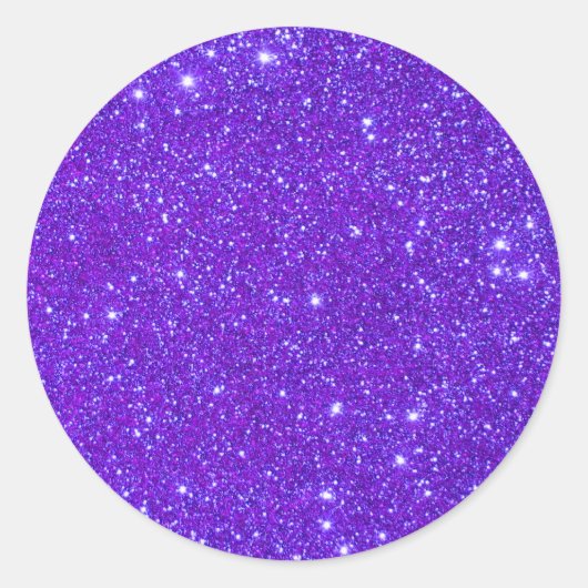 Paarse Sparkle Glitter Custom Ontwerp Uw Eigen Ronde Sticker (Voorkant)