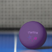Paarse sparkle Glitter Effect Custom Ping Pong Pingpongbal (Net)