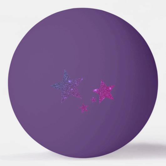 Paarse sparkle Glitter Effect Custom Ping Pong Pingpongbal (Achterkant)