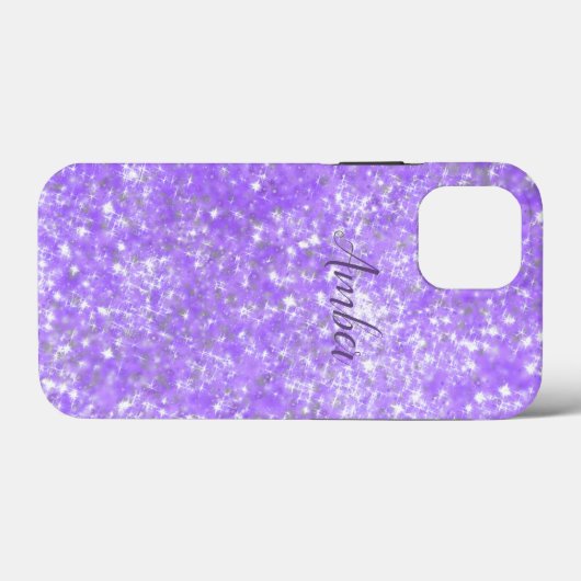 Paarse Sparkle Glitter Elegant Persoonlijk Case-Mate iPhone Case (Achterkant (horizontaal))