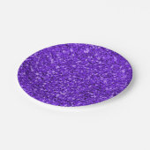 Paarse Sparkle Glitter Glam Custom Party Papieren Bordje (Gekanteld)