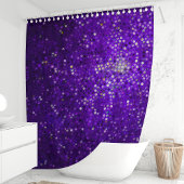 Paarse Sparkle Glitter Glam Douchegordijn
