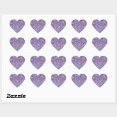 Paarse Sparkle Glitter Hart Sticker (Vel)
