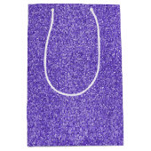 Paarse Sparkle Glitter Medium Cadeauzakje (Voorkant)