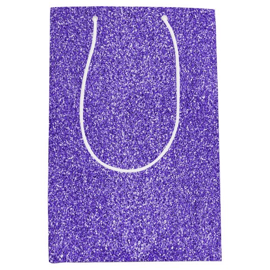 Paarse Sparkle Glitter Medium Cadeauzakje (Voorkant)
