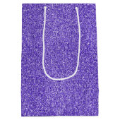 Paarse Sparkle Glitter Medium Cadeauzakje (Achterkant)