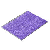 Paarse Sparkle Glitter Notitieboek (Linkerzijde)