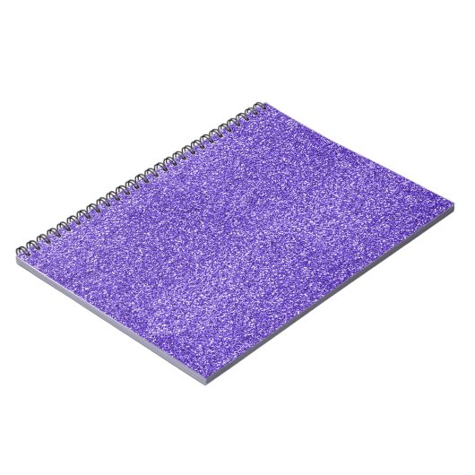 Paarse Sparkle Glitter Notitieboek (Linkerzijde)