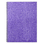 Paarse Sparkle Glitter Notitieboek (Voorkant)