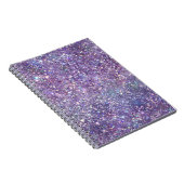 Paarse Sparkle Glitter Notitieboek (Rechterzijde)