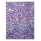 Paarse Sparkle Glitter Notitieboek (Voorkant)