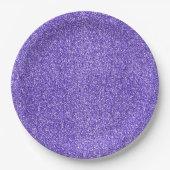 Paarse Sparkle Glitter Papieren Bordje (Voorkant)