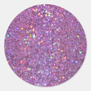 Paarse Sparkle Glitter Ronde Sticker
