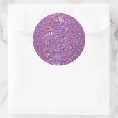 Paarse Sparkle Glitter Ronde Sticker (Tas)