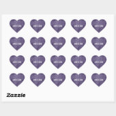 Paarse Sparkle Hart Sticker (Vel)