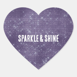Paarse Sparkle Hart Sticker