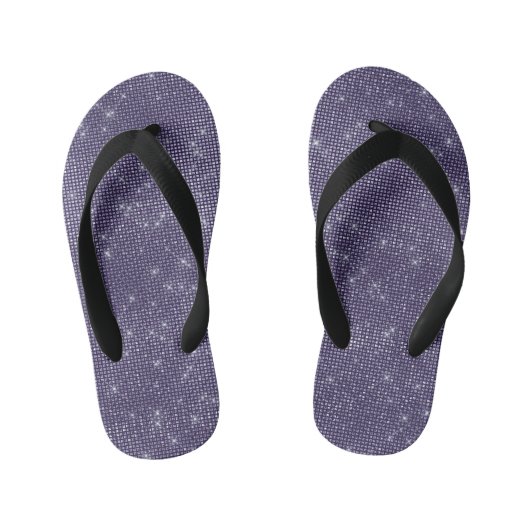 Paarse Sparkle Kinder Teenslippers (Voetbed)