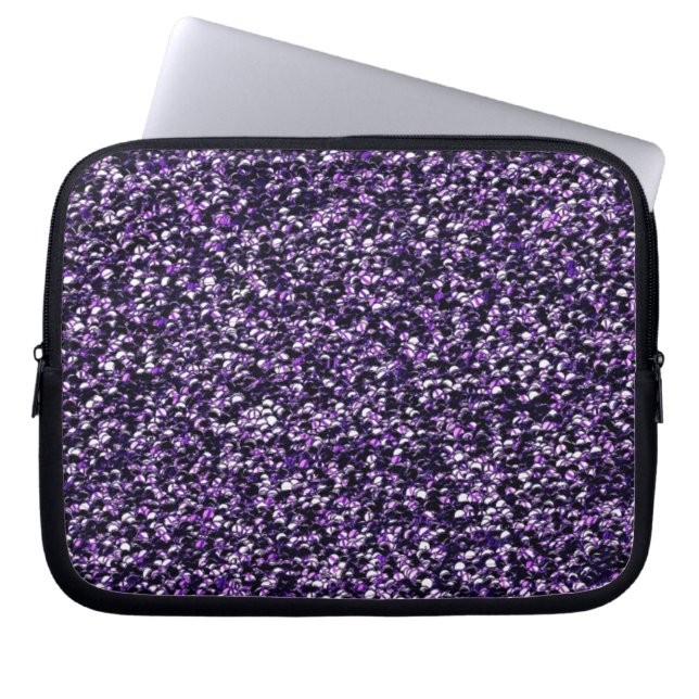 Paarse Sparkle Laptop Sleeve (Voorkant)