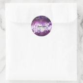 Paarse Sparkle Licht Glam Birthday Party Favor Ronde Sticker (Tas)