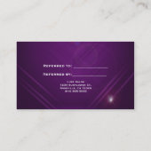 Paarse Sparkle Lights Salon REFER A FRIEND Kaart (Achterkant)