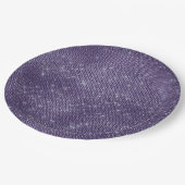 Paarse Sparkle Papieren Bordje (Gekanteld)