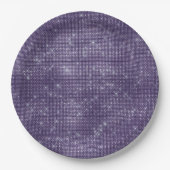 Paarse Sparkle Papieren Bordje (Voorkant)