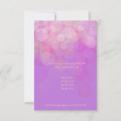 Paarse Sparkle Party Uitnodiging (Achterkant)