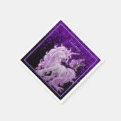 Paarse Sparkle roze Unicorn Servet (Hoek)