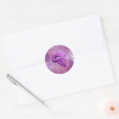 Paarse Sparkle Snake Ronde Sticker (Envelop)