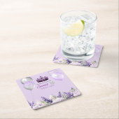 Paarse Sparkle Sweet 16 verjaardagsfeestje Kartonnen Onderzetters (Insitu)