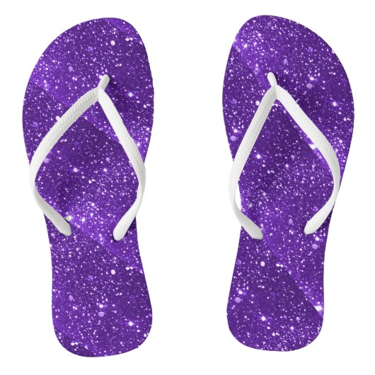 Paarse Sparkle Teenslippers (Voetbed)