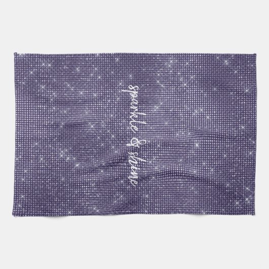Paarse Sparkle Theedoek (Horizontaal)
