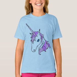 Paarse Sparkle Unicorn T-shirt
