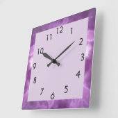 Paarse Sparkle Vierkante Klok (Hoek)