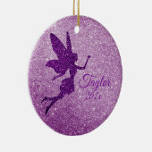 Paarse Sparkly Fairy Ornament Gepersonaliseerde Gi (Rechts)