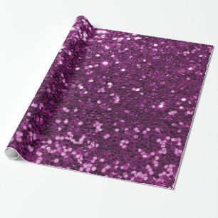 Paarse Sparkly Faux Glitter Cadeaupapier