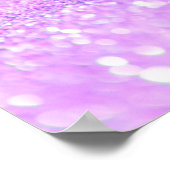 Paarse Sparkly Glitter Butterfly Princess Poster (Hoek)