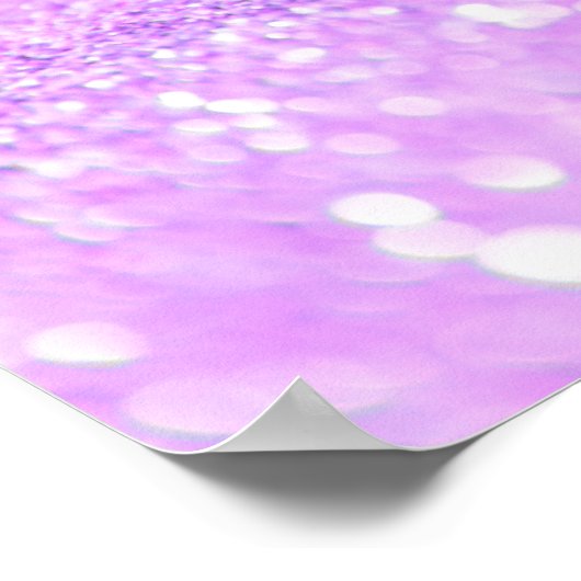 Paarse Sparkly Glitter Butterfly Princess Poster (Hoek)