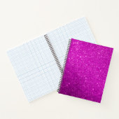 Paarse Sparkly Glitter Notitieboek (Binnen)