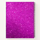 Paarse Sparkly Glitter Notitieboek (Achterkant)