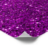 Paarse Sparkly Glitter Poster (Hoek)