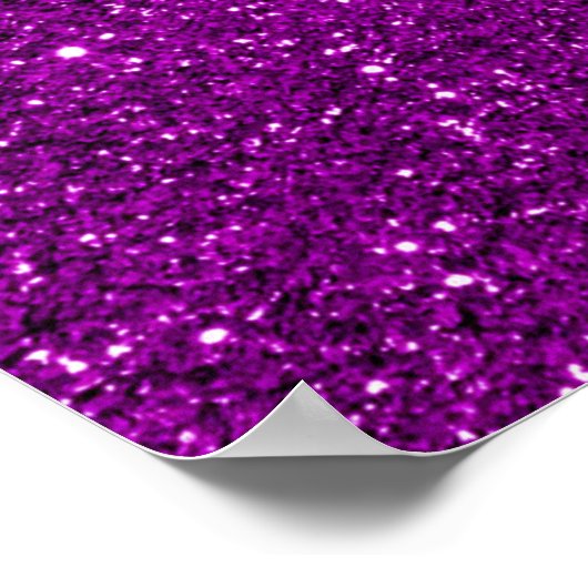 Paarse Sparkly Glitter Poster (Hoek)