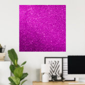 Paarse Sparkly Glitter Poster (Thuiskantoor)