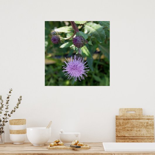 paarse spatlap poster (Keuken)