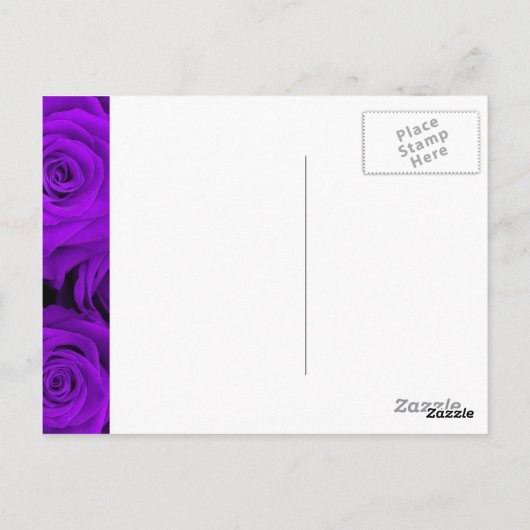Paarse spectaculaire Rozen Briefkaart (Achterkant)