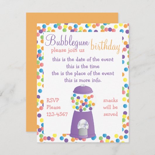 Paarse speelautomaat kaart (Voorkant / Achterkant)