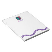 Paarse Speelgoed Persoonlijke Kinder ritten Notitieblok (Schuin)