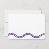 Paarse speelgoed trein spoor persoonlijke kinderbr bedankkaart (Achterkant)